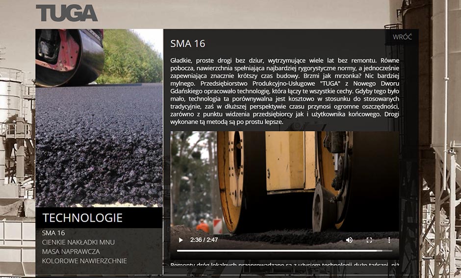 Projekt i zarządzanie stroną internetową | PPU TUGA Sp. z o.o.